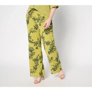 Attitudes by Renee Womens Printed Woven Full Length Pants Size Medium Bohemian